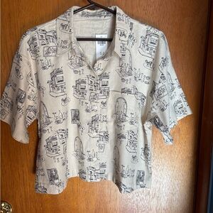 Abercrombie & Fitch Cream Graphic Shirt